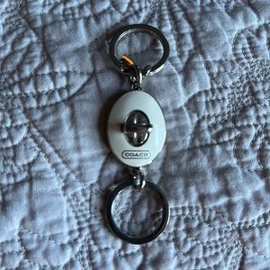 Coach white keychain
